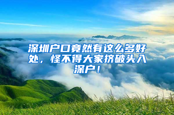 深圳戶口竟然有這么多好處，怪不得大家擠破頭入深戶！