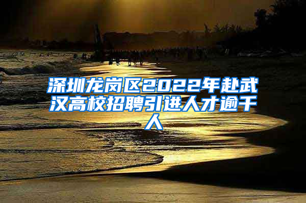 深圳龍崗區(qū)2022年赴武漢高校招聘引進(jìn)人才逾千人