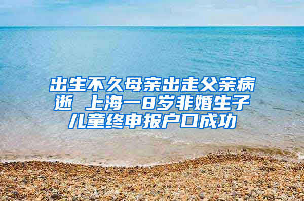 出生不久母親出走父親病逝 上海一8歲非婚生子兒童終申報戶口成功