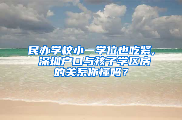 民辦學(xué)校小一學(xué)位也吃緊, 深圳戶口與孩子學(xué)區(qū)房的關(guān)系你懂嗎？