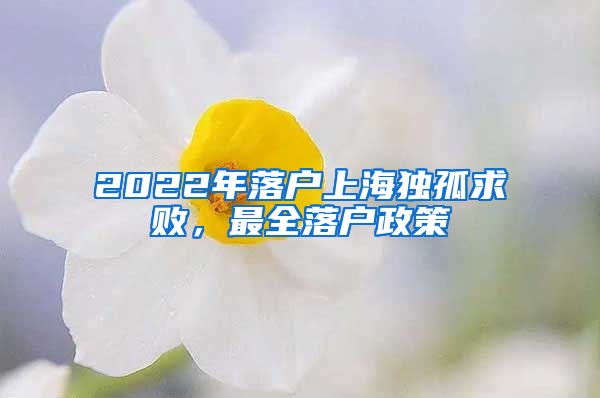 2022年落戶上海獨孤求敗，最全落戶政策