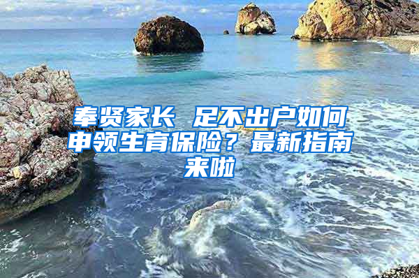 奉賢家長(zhǎng) 足不出戶如何申領(lǐng)生育保險(xiǎn)？最新指南來(lái)啦