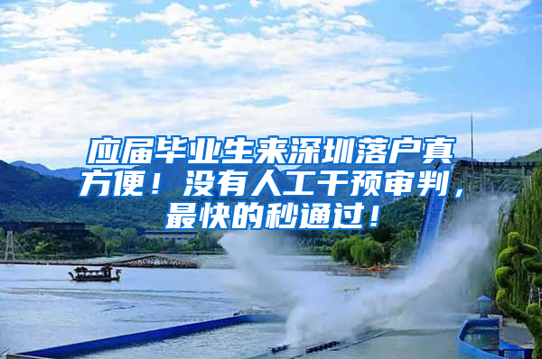 應(yīng)屆畢業(yè)生來(lái)深圳落戶真方便！沒(méi)有人工干預(yù)審判，最快的秒通過(guò)！