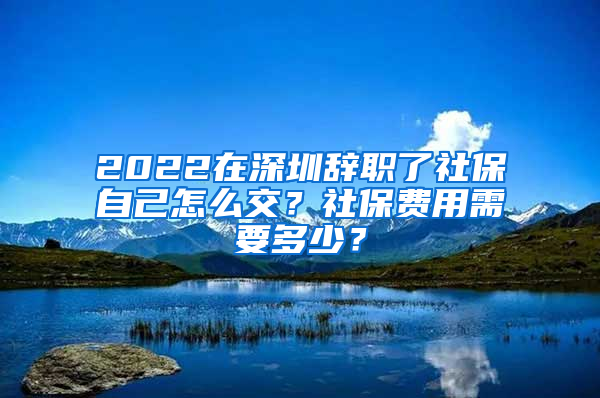 2022在深圳辭職了社保自己怎么交？社保費(fèi)用需要多少？