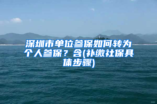 深圳市單位參保如何轉(zhuǎn)為個(gè)人參保？含(補(bǔ)繳社保具體步驟)