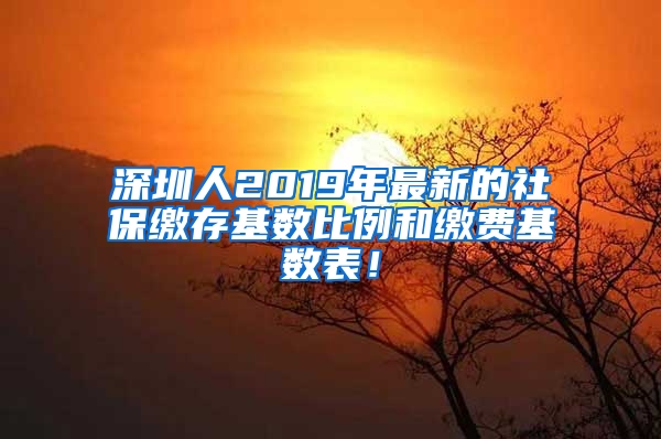 深圳人2019年最新的社保繳存基數(shù)比例和繳費基數(shù)表！