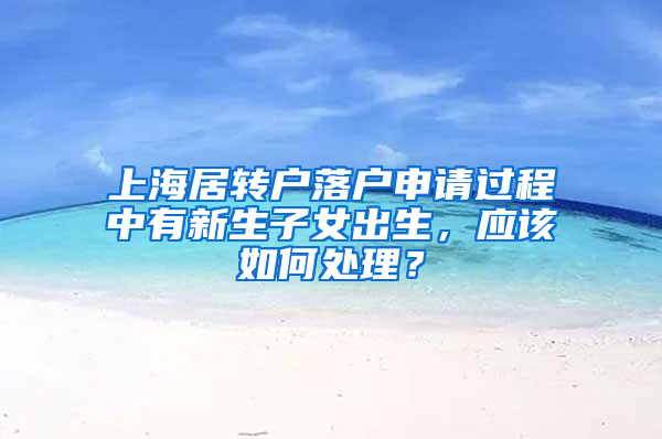 上海居轉戶落戶申請過程中有新生子女出生，應該如何處理？