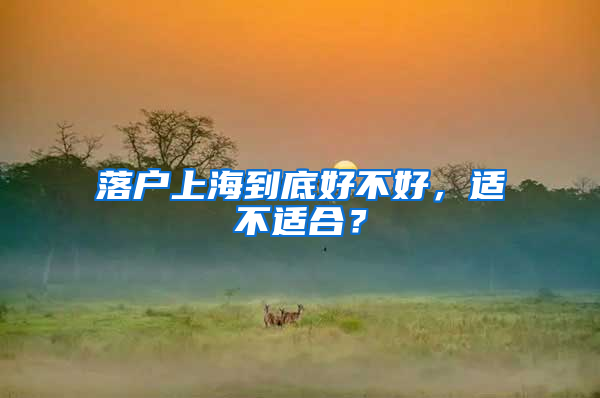 落戶上海到底好不好，適不適合？