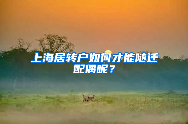 上海居轉(zhuǎn)戶如何才能隨遷配偶呢？