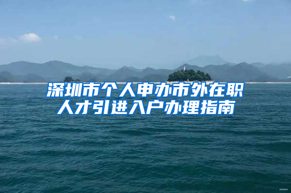 深圳市個(gè)人申辦市外在職人才引進(jìn)入戶辦理指南