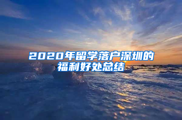 2020年留學落戶深圳的福利好處總結(jié)