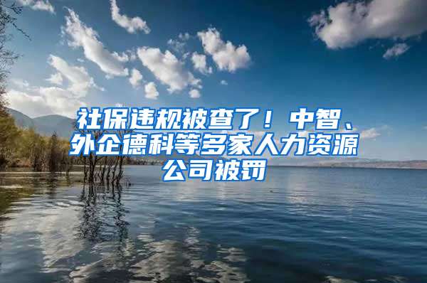 社保違規(guī)被查了！中智、外企德科等多家人力資源公司被罰