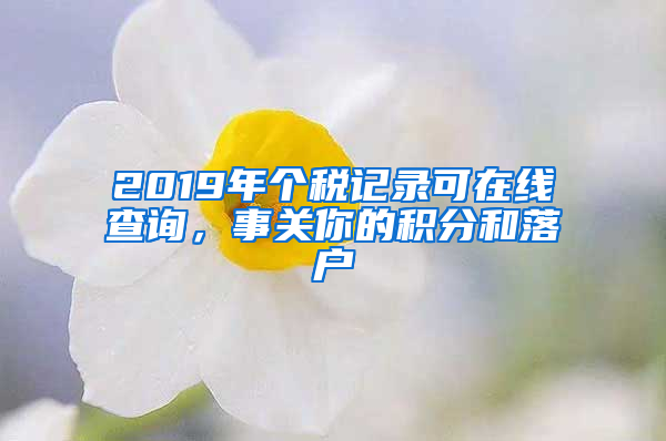 2019年個稅記錄可在線查詢，事關(guān)你的積分和落戶