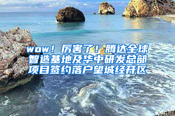 wow！厲害了！騰達(dá)全球智造基地及華中研發(fā)總部項目簽約落戶望城經(jīng)開區(qū)