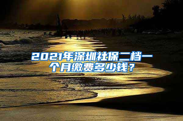 2021年深圳社保二檔一個(gè)月繳費(fèi)多少錢？