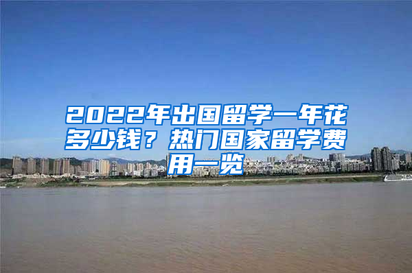 2022年出國留學一年花多少錢？熱門國家留學費用一覽