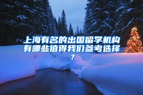 上海有名的出國留學(xué)機構(gòu)有哪些值得我們參考選擇？