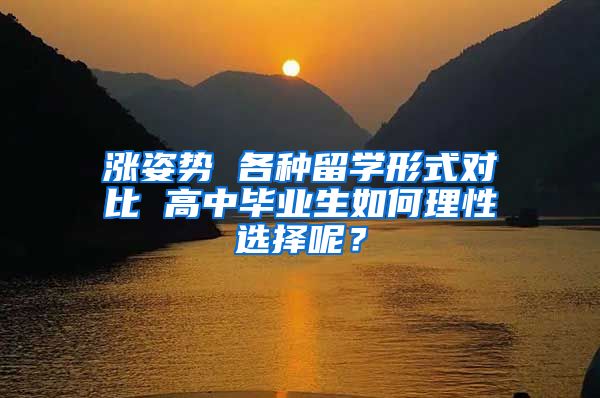 漲姿勢 各種留學(xué)形式對(duì)比 高中畢業(yè)生如何理性選擇呢？