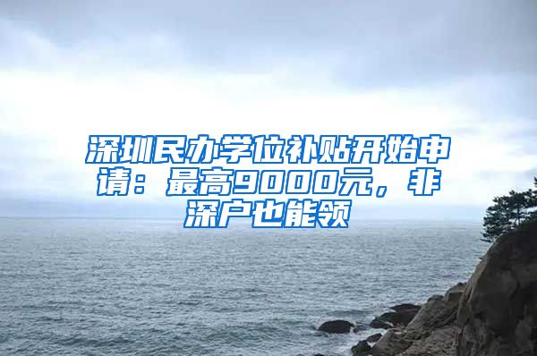 深圳民辦學(xué)位補(bǔ)貼開(kāi)始申請(qǐng)：最高9000元，非深戶也能領(lǐng)