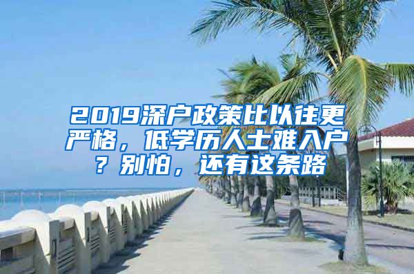 2019深戶政策比以往更嚴(yán)格，低學(xué)歷人士難入戶？別怕，還有這條路