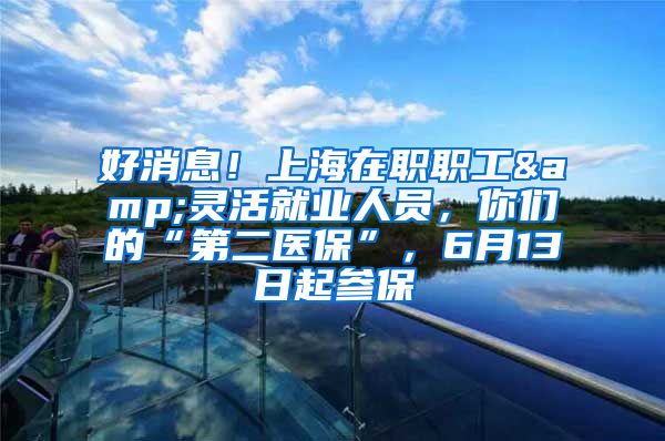 好消息！上海在職職工&靈活就業(yè)人員，你們的“第二醫(yī)?！?，6月13日起參保