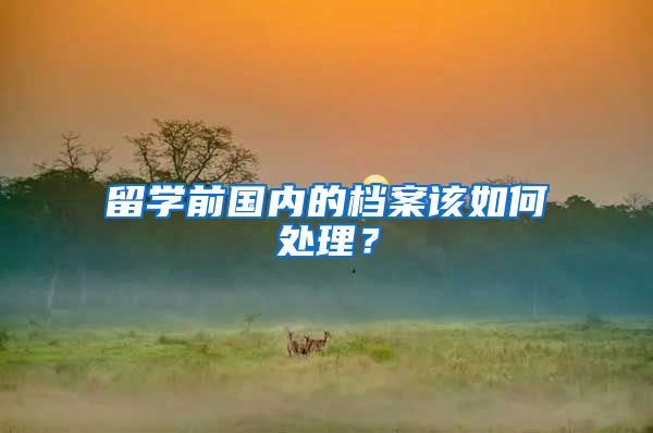 留學(xué)前國內(nèi)的檔案該如何處理？