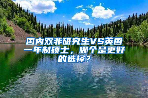 國(guó)內(nèi)雙非研究生VS英國(guó)一年制碩士，哪個(gè)是更好的選擇？