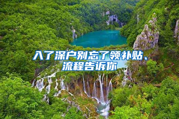 入了深戶別忘了領補貼、流程告訴你