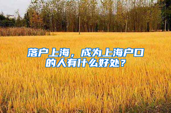 落戶上海，成為上海戶口的人有什么好處？