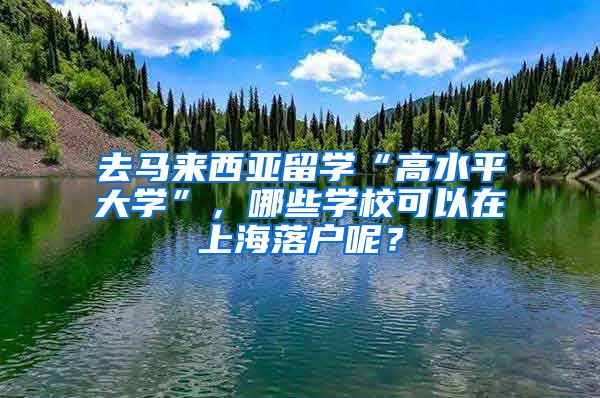 去馬來西亞留學(xué)“高水平大學(xué)”，哪些學(xué)?？梢栽谏虾Ｂ鋺裟?？