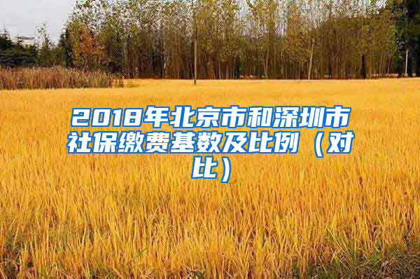 2018年北京市和深圳市社保繳費基數(shù)及比例（對比）