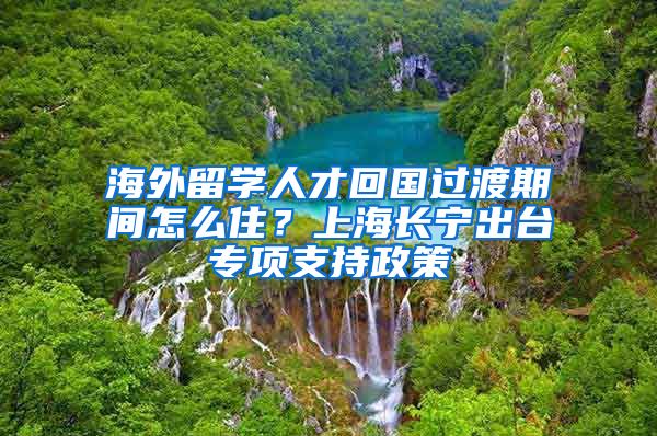 海外留學(xué)人才回國過渡期間怎么?。可虾ｉL寧出臺(tái)專項(xiàng)支持政策