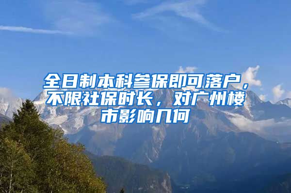 全日制本科參保即可落戶，不限社保時長，對廣州樓市影響幾何