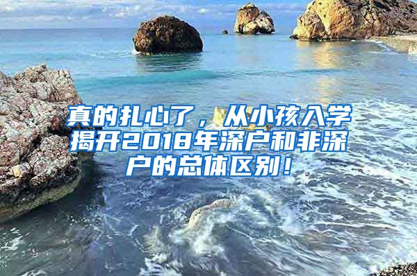 真的扎心了，從小孩入學(xué)揭開(kāi)2018年深戶(hù)和非深戶(hù)的總體區(qū)別！