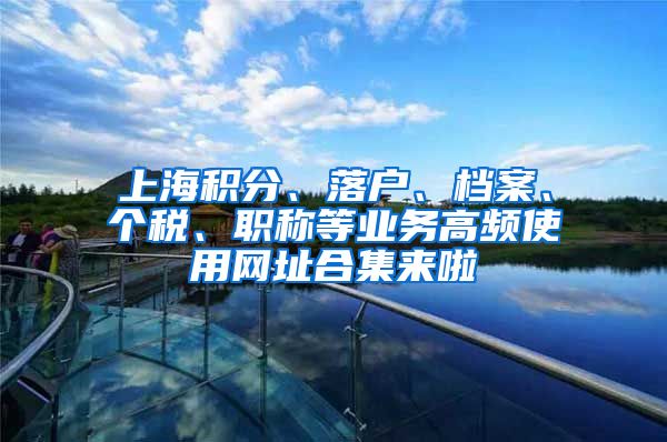 上海積分、落戶、檔案、個(gè)稅、職稱等業(yè)務(wù)高頻使用網(wǎng)址合集來(lái)啦