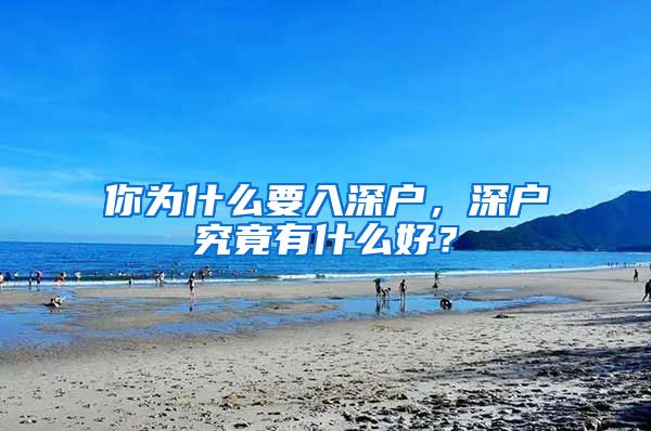 你為什么要入深戶，深戶究竟有什么好？