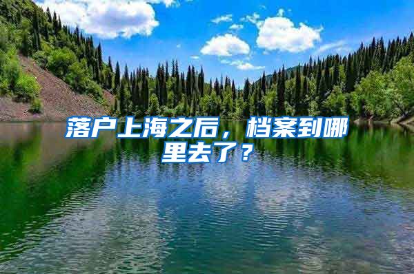 落戶上海之后，檔案到哪里去了？