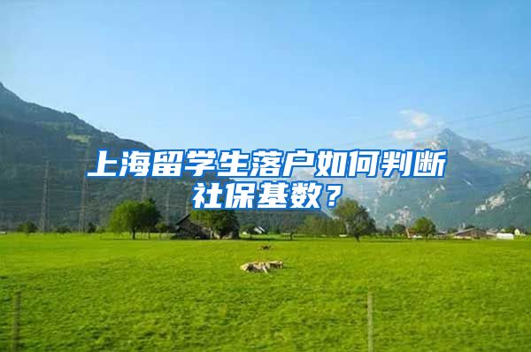 上海留學(xué)生落戶如何判斷社?；鶖?shù)？