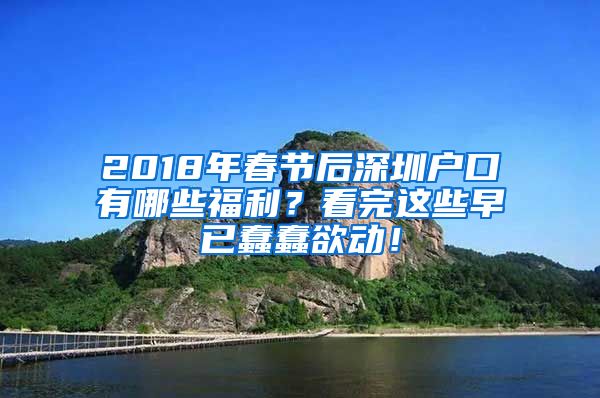 2018年春節(jié)后深圳戶口有哪些福利？看完這些早已蠢蠢欲動(dòng)！