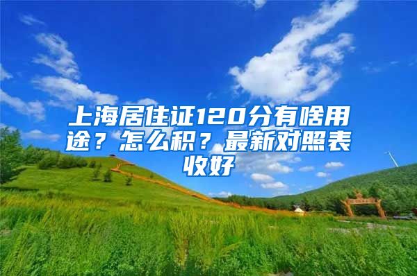 上海居住證120分有啥用途？怎么積？最新對(duì)照表收好