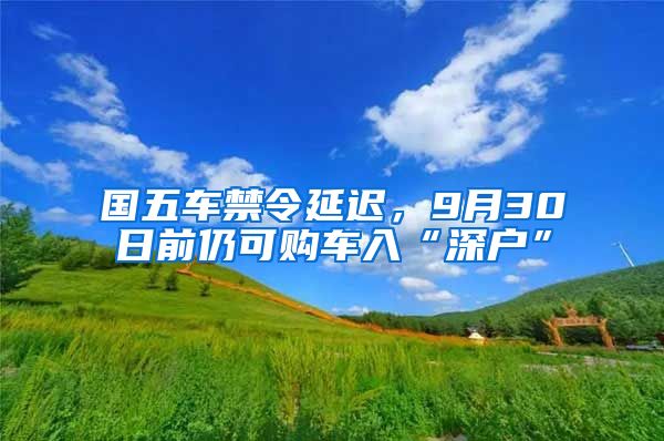 國(guó)五車禁令延遲，9月30日前仍可購(gòu)車入“深戶”