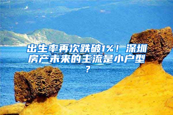 出生率再次跌破1%！深圳房產(chǎn)未來的主流是小戶型？