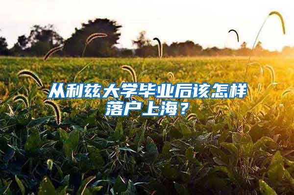 從利茲大學畢業(yè)后該怎樣落戶上海？