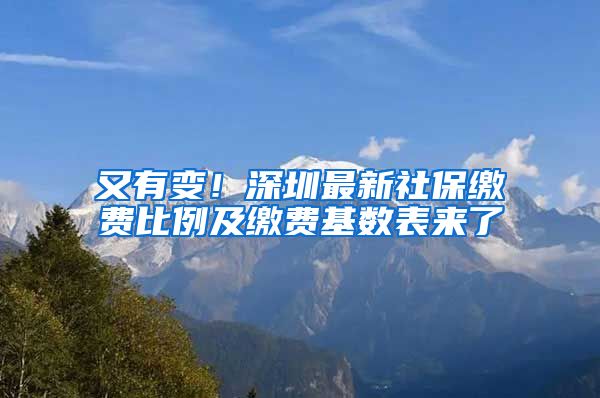 又有變！深圳最新社保繳費(fèi)比例及繳費(fèi)基數(shù)表來了