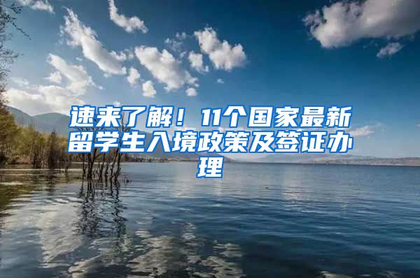 速來了解！11個(gè)國家最新留學(xué)生入境政策及簽證辦理