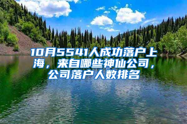 10月5541人成功落戶上海，來自哪些神仙公司，公司落戶人數(shù)排名