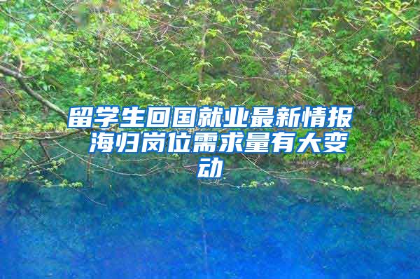 留學(xué)生回國(guó)就業(yè)最新情報(bào) 海歸崗位需求量有大變動(dòng)