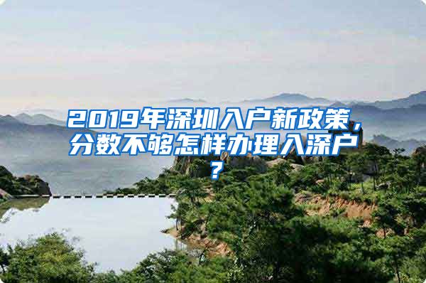 2019年深圳入戶新政策，分數(shù)不夠怎樣辦理入深戶？