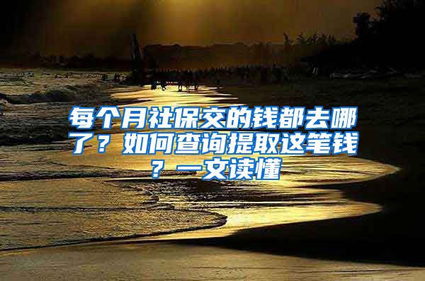 每個(gè)月社保交的錢都去哪了？如何查詢提取這筆錢？一文讀懂