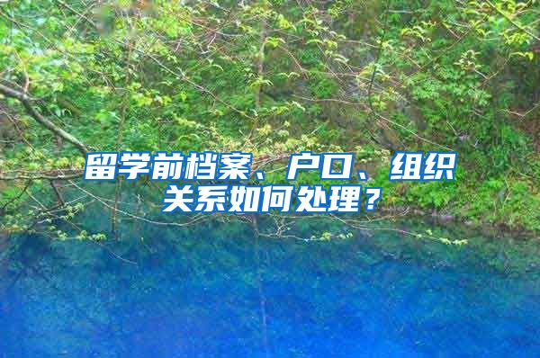 留學(xué)前檔案、戶口、組織關(guān)系如何處理？